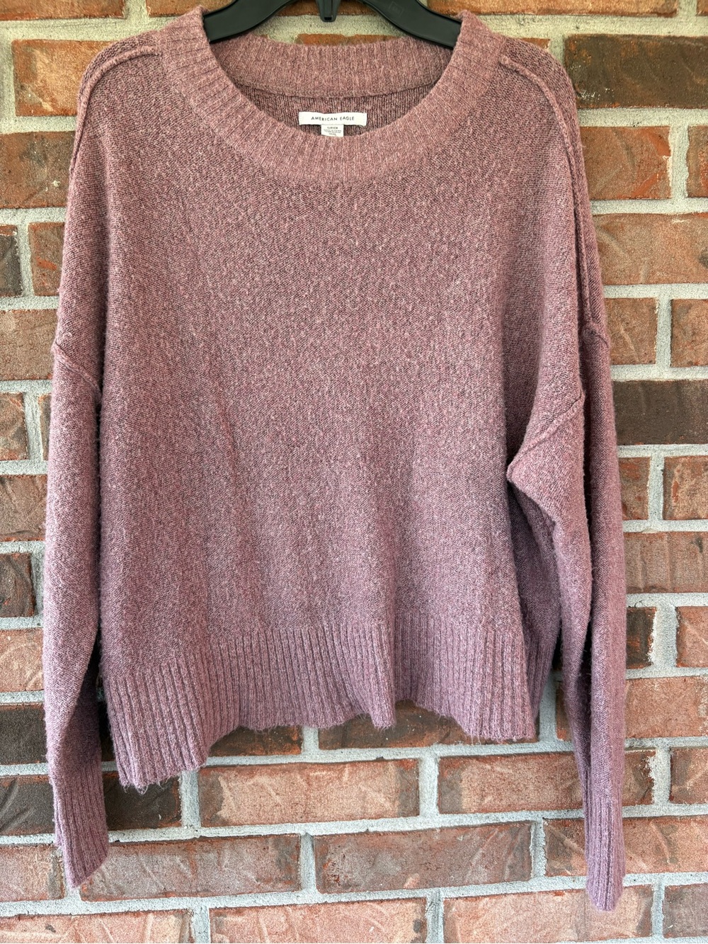 American Eagle Outfitters Dusty Mauve Crewneck Sweater